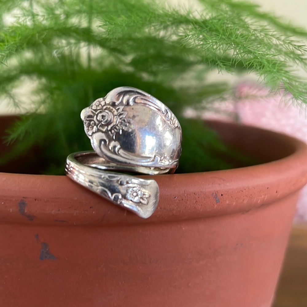 Silver  Spoon Ring,  probably size 6